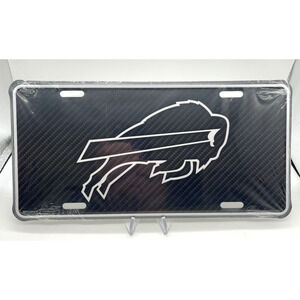 Buffalo Bills - NFL Football-Metal License Plate Tag - Carbon Fiber design - NEW